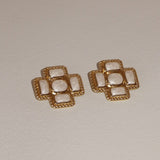 Pearl cross earrings