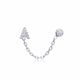 INITIAL LOOP STUD SILVER