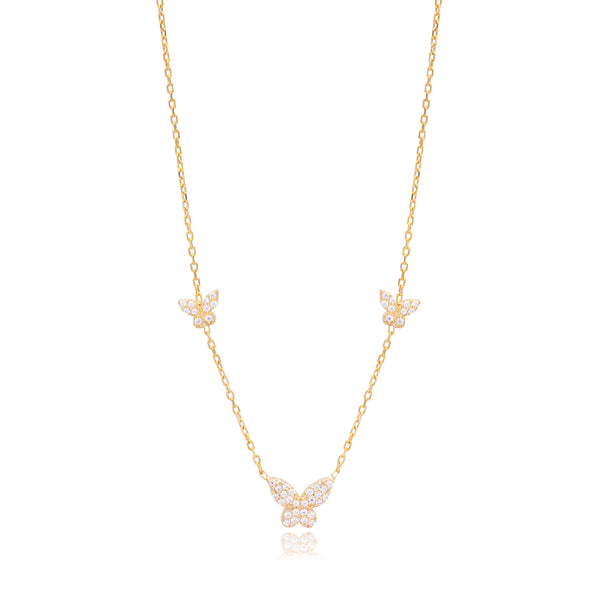 BUTTERFLY TRIO NECKLACE